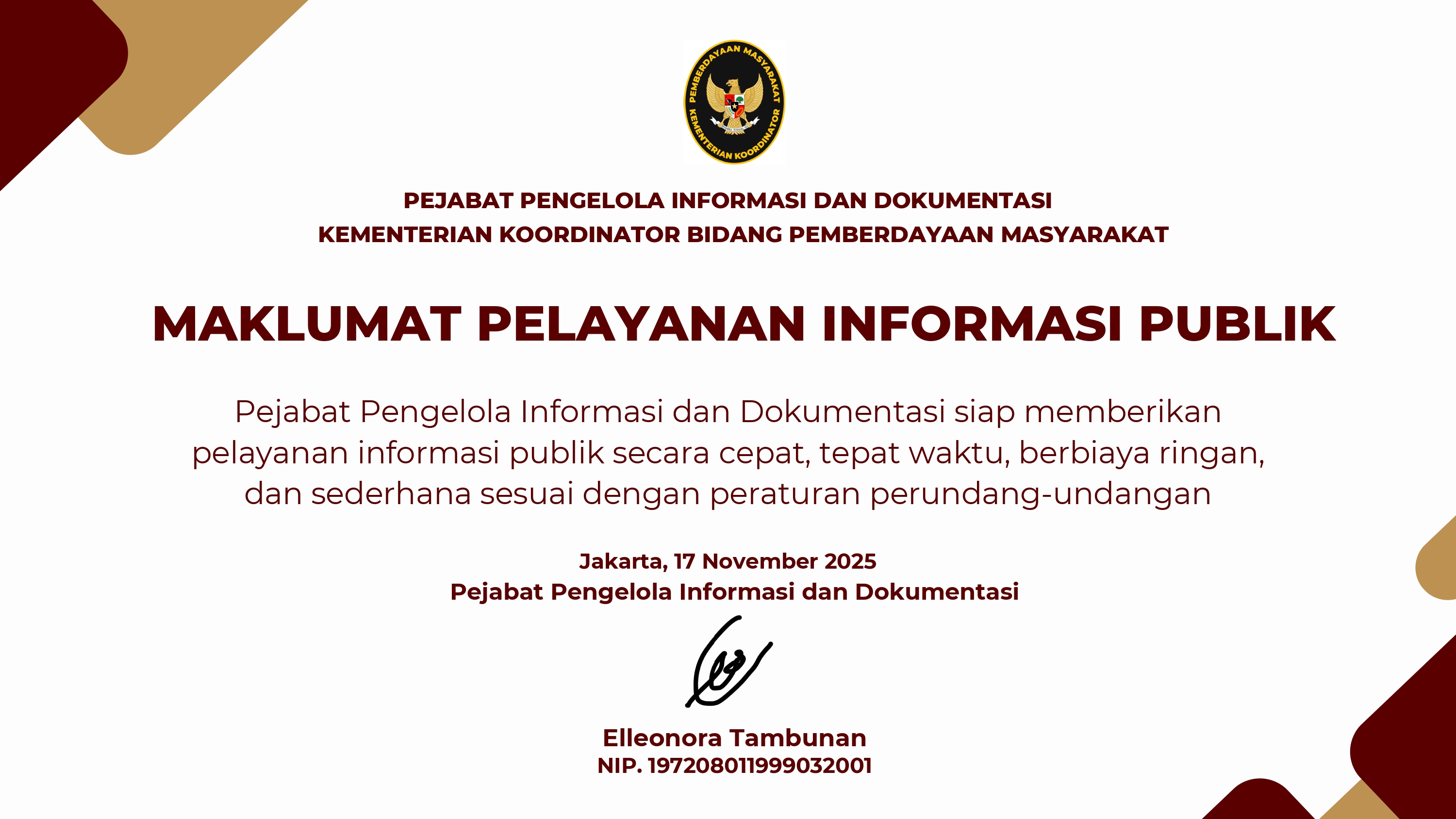 Maklumat PPID Kemenko PM